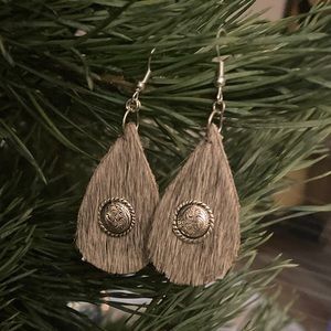 Silver & Cowhide NFR western Fashion Custom Earings